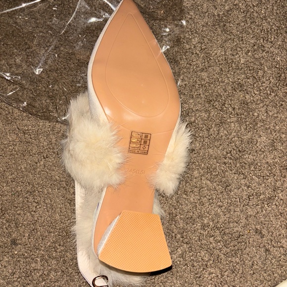 Women'S Furry High Heel Shoes With Thick Heels, Autumn/Winter Fashionable Outdoo - Picture 6 of 6